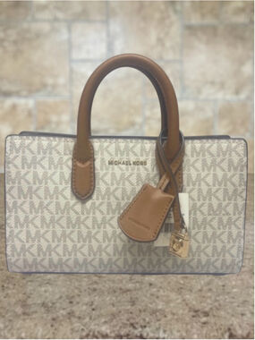 Michael Kors Scarlett XS Vanilla Signature Logo Crossbody Bag